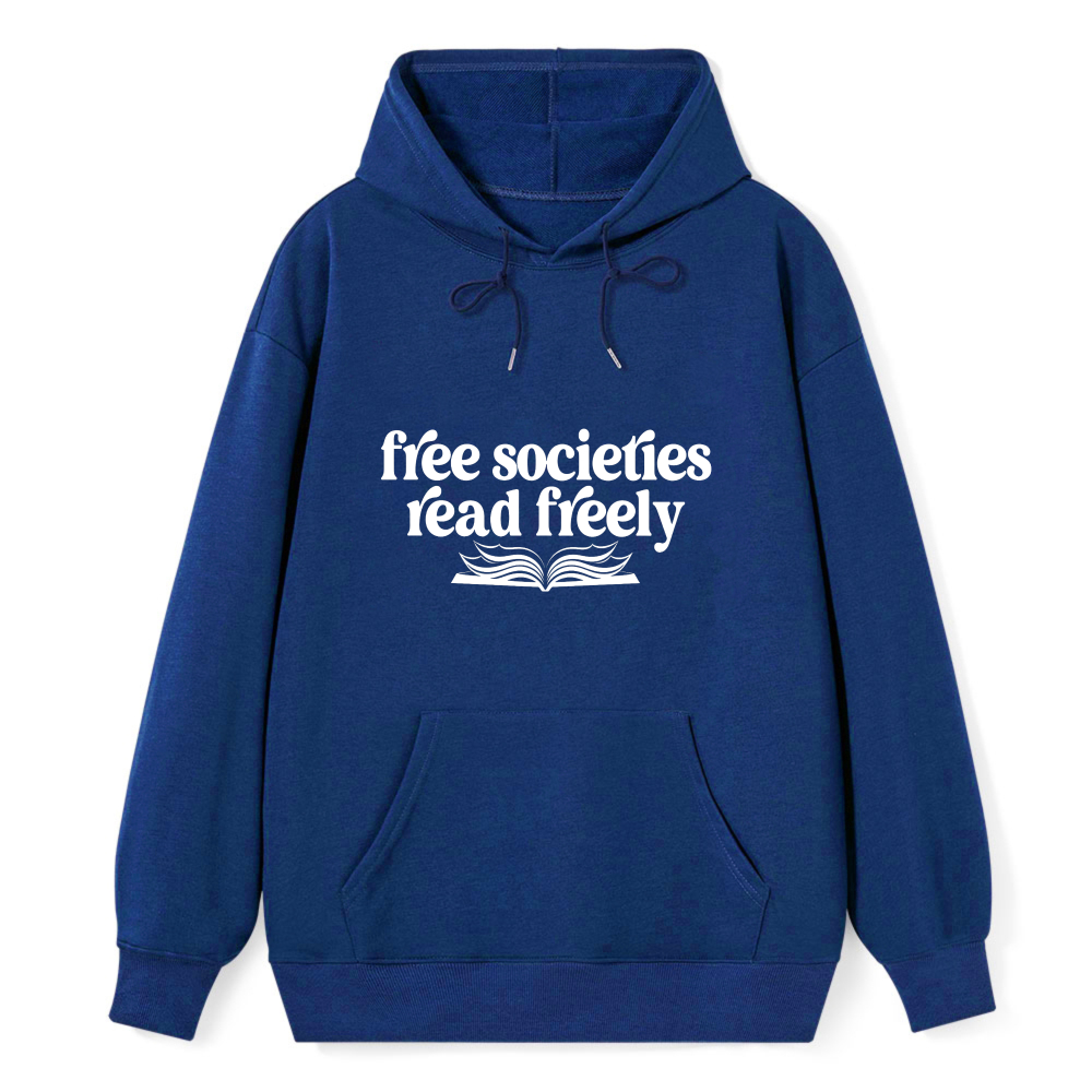 Wardrobecart Free Societies Read Freely Book Design Unisex Classic Hoodie