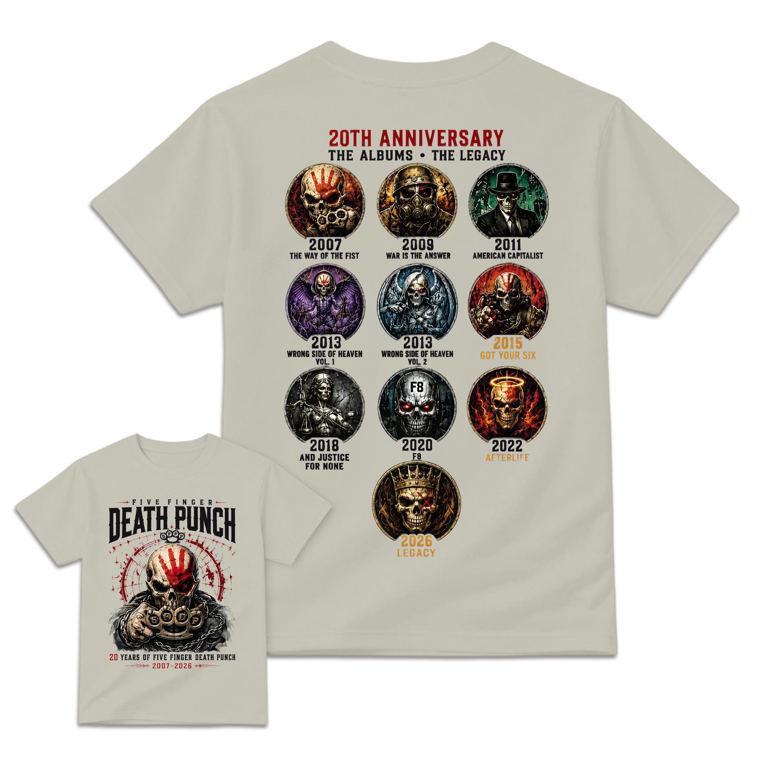 Five Finger Death Punch Rock Band Heavy Metal Music T-shirt