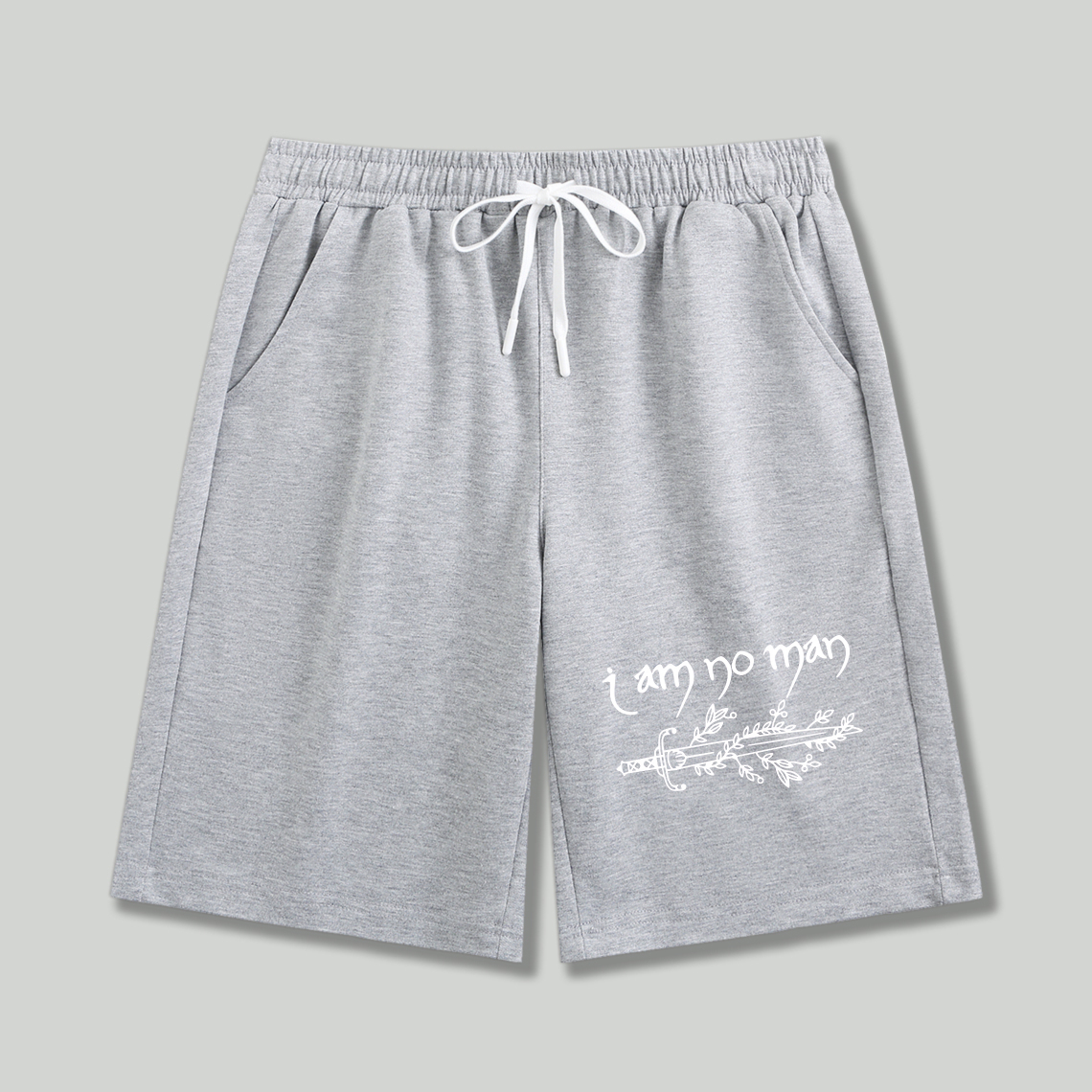 Wardrobecart I Am No Man Quote With Floral Design Shorts