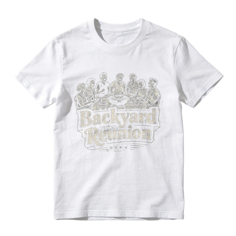 Backyard Reunion Vintage Group Gathering Illustration Unisex Classic T-shirt