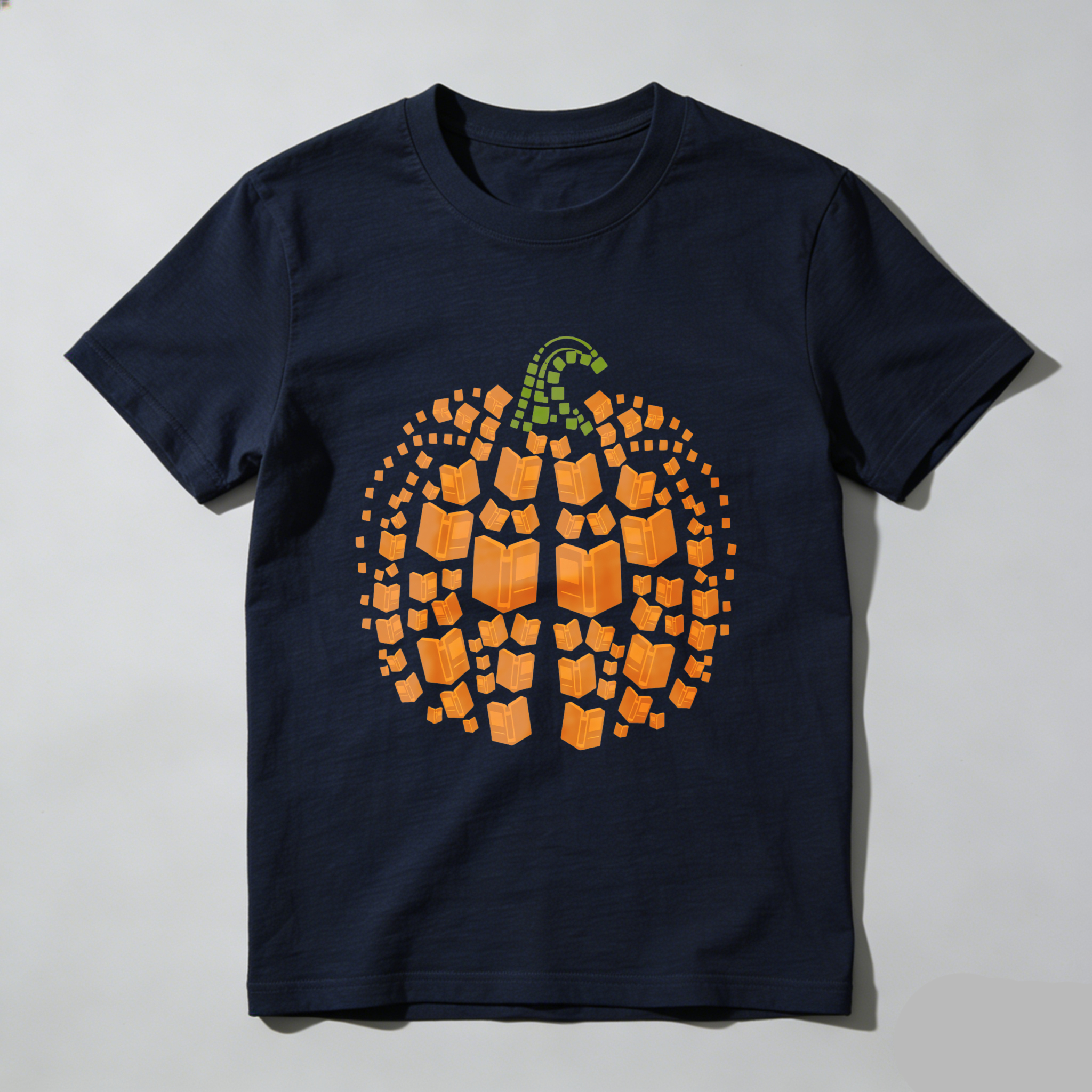 Wardrobecart Pumpkin Made Of Open Books Pattern Tshirt