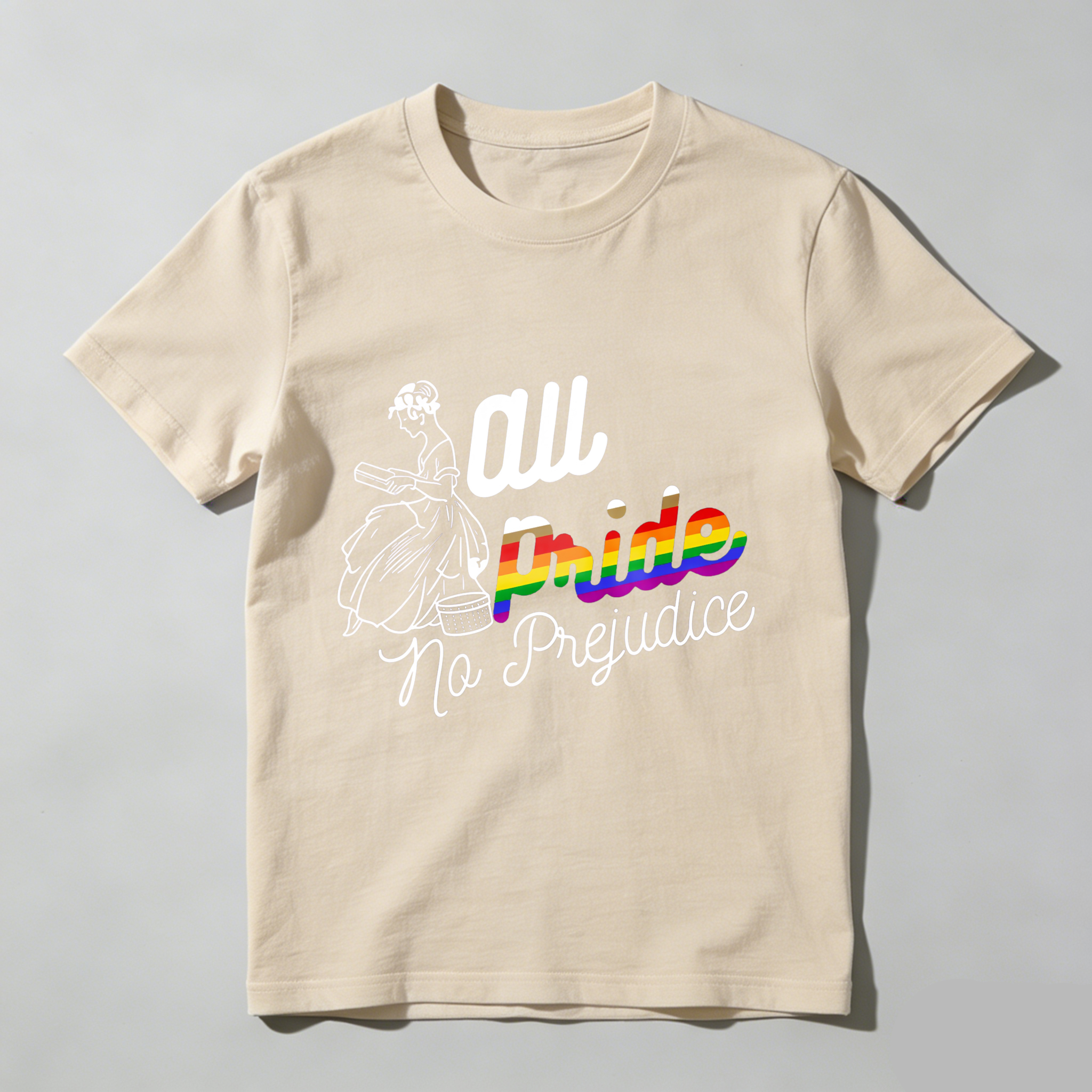Wardrobecart All Pride No Prejudice Rainbow Design Tshirt