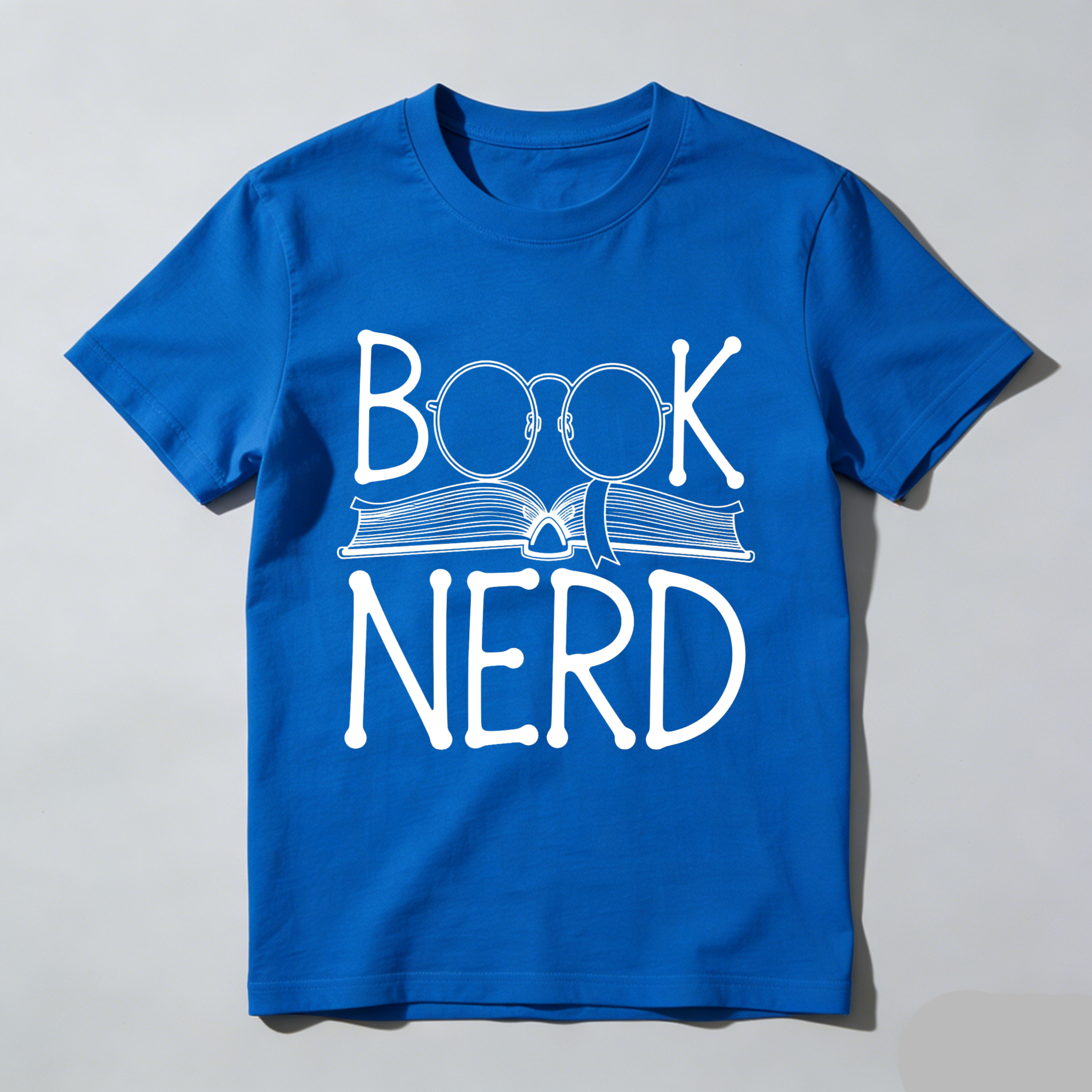 Wardrobecart Book Nerd With Glasses And Open Book Tshirt