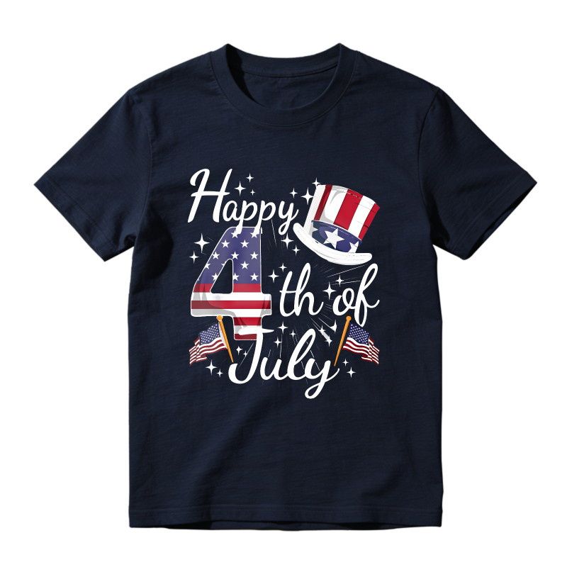 Happy 4th Of July American Flag Uncle Sam Hat Unisex Classic T-shirt
