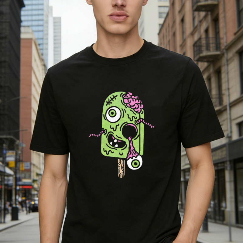 Zombie Ice Cream Pop Graphic T-shirt