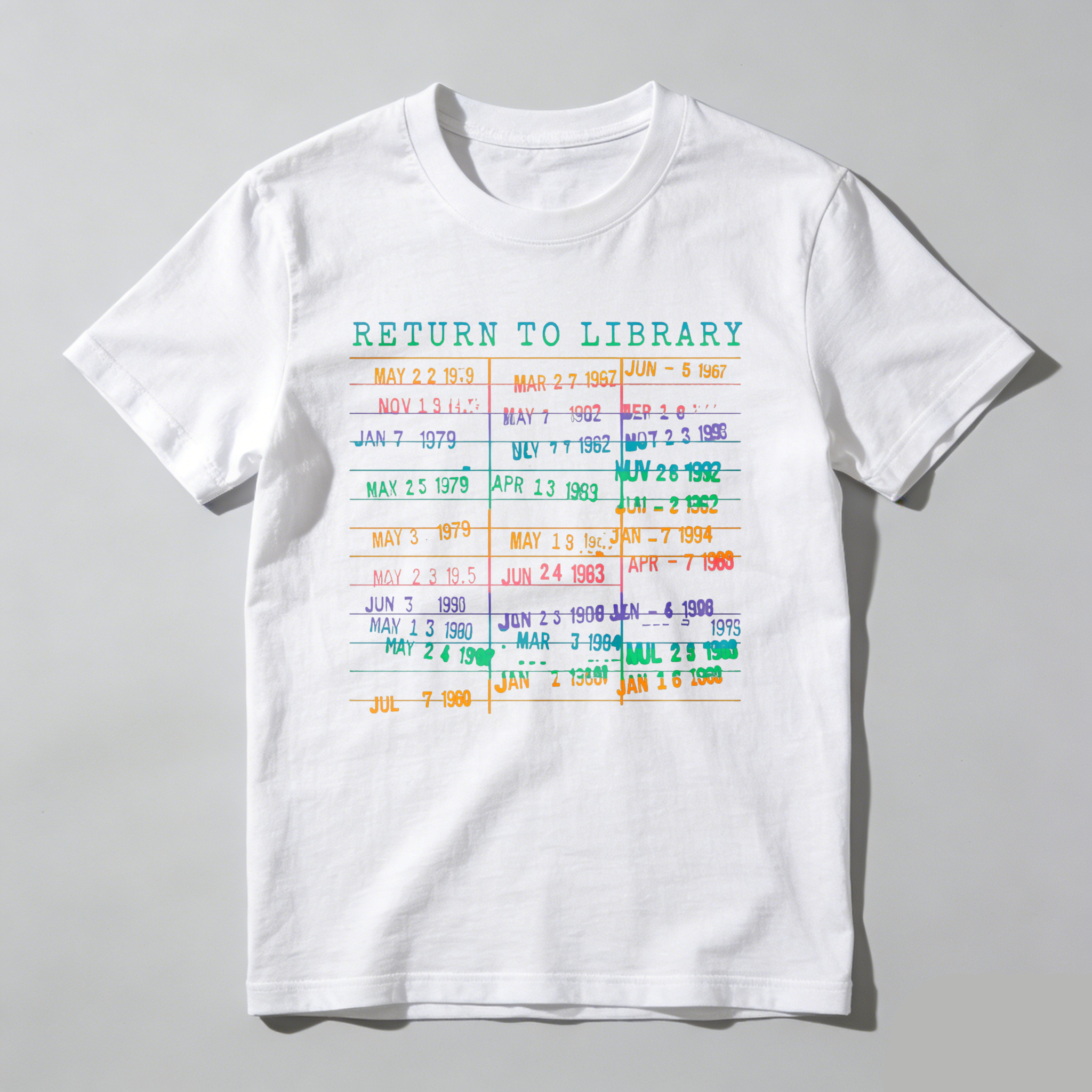 Wardrobecart Return To Library Date List Tshirt