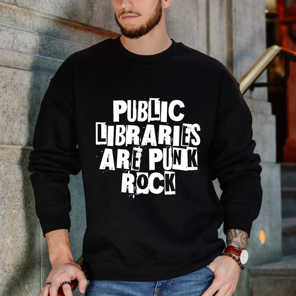 Wardrobecart Public Libraries Are Punk Rock Unisex Classic Sweatshirt