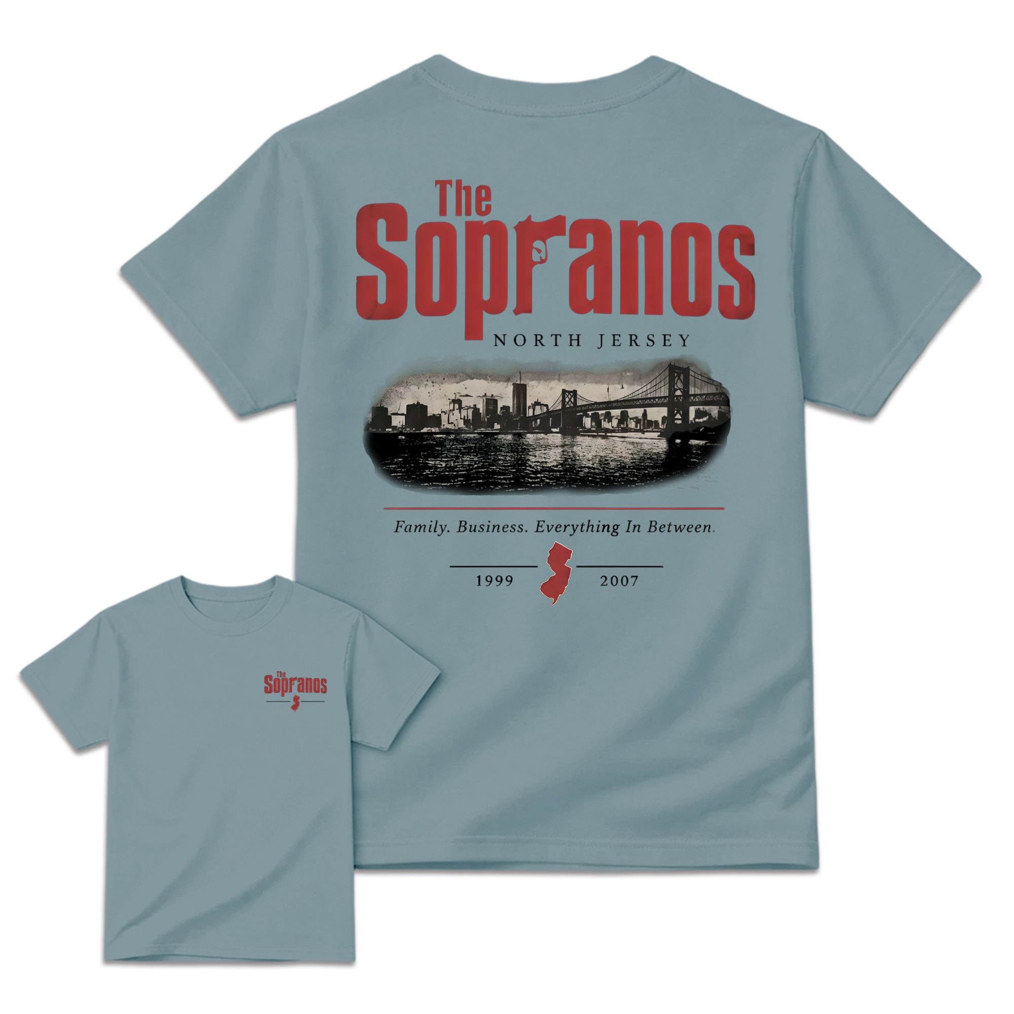 The Sopranos New Jersey Skyline Aesthetic T-Shirt