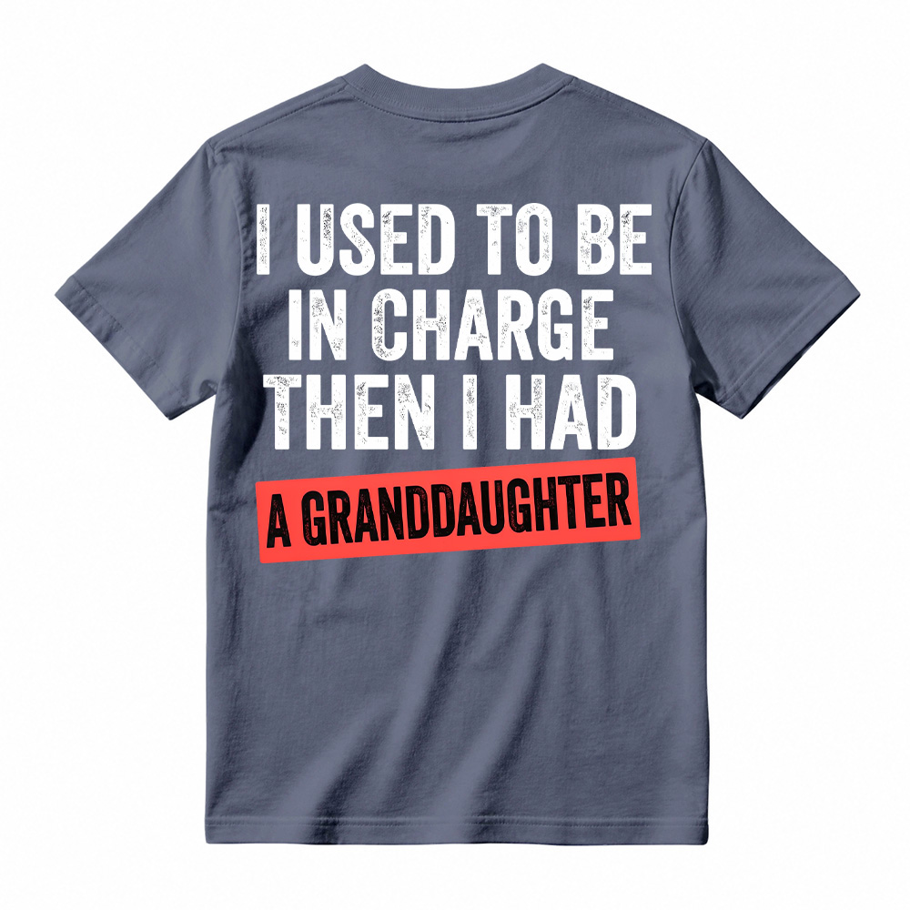 Grandpa Family Joke Contrast Text Casual Short Sleeve T-shirt