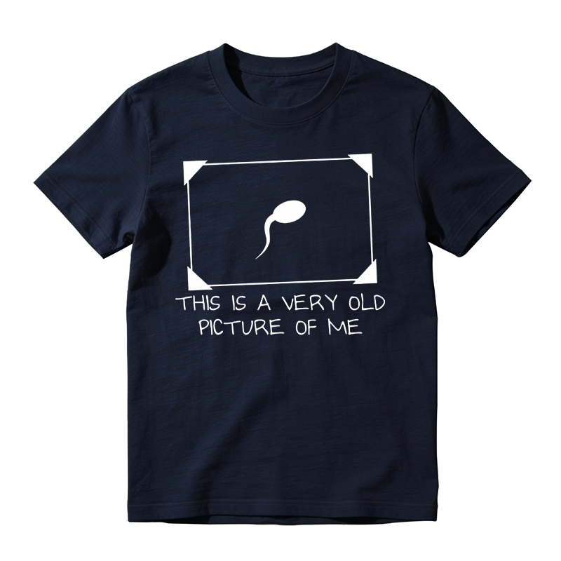 Reproductive Cell Graphic & 'Very Old Picture of Me' Slogan Men's Funny T-Shirt