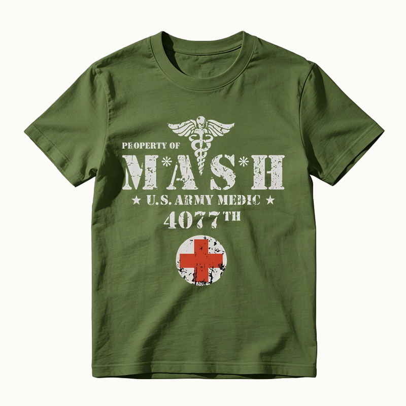 MASH Army Medic Graphic T-Shirt, 4077th Vintage Military Tee, Veteran Appreciation Gift
