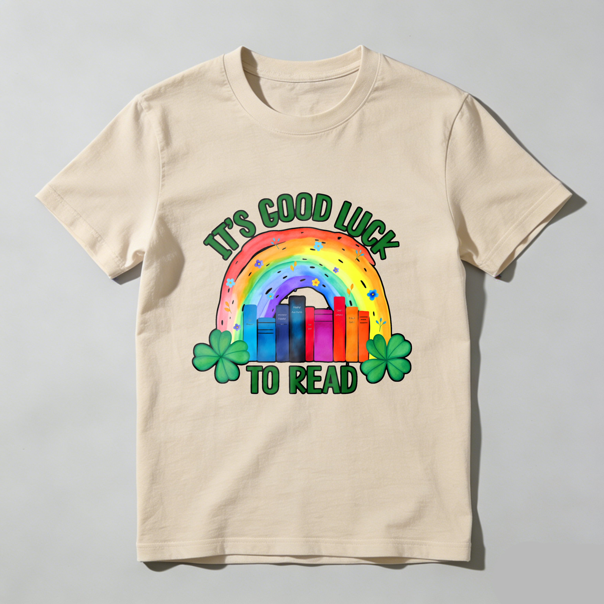 Wardrobecart It's Good Luck To Read Rainbow Books And Shamrocks tshirt