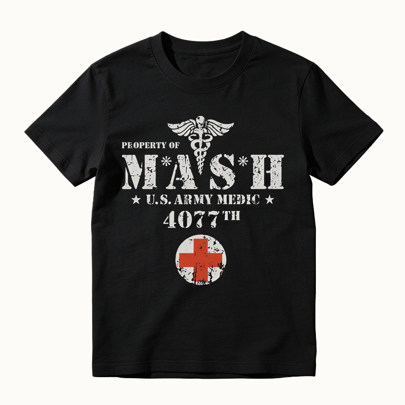 MASH Army Medic Graphic T-Shirt, 4077th Vintage Military Tee, Veteran Appreciation Gift