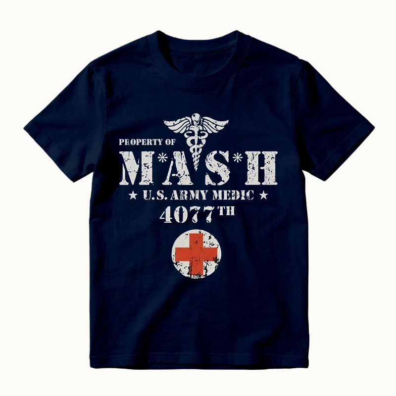 MASH Army Medic Graphic T-Shirt, 4077th Vintage Military Tee, Veteran Appreciation Gift