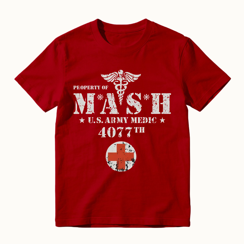 MASH Army Medic Graphic T-Shirt, 4077th Vintage Military Tee, Veteran Appreciation Gift