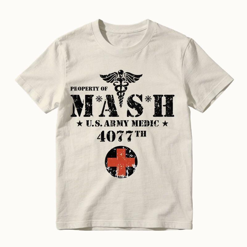 MASH Army Medic Graphic T-Shirt, 4077th Vintage Military Tee, Veteran Appreciation Gift