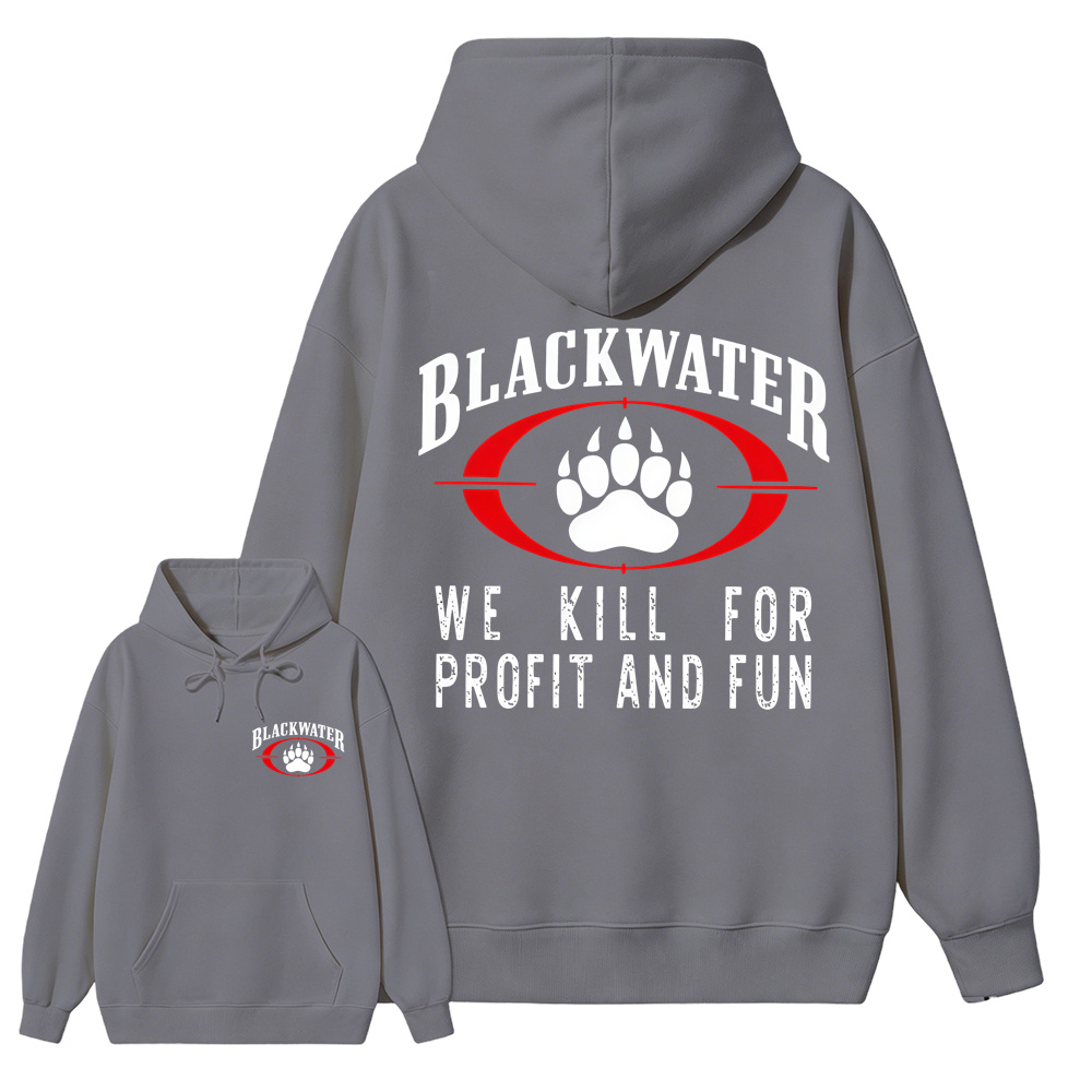 Blackwater Inspired Hoodie, Tactical Graphic Pullover Sweatshirt, Military Style Streetwear Hoodie