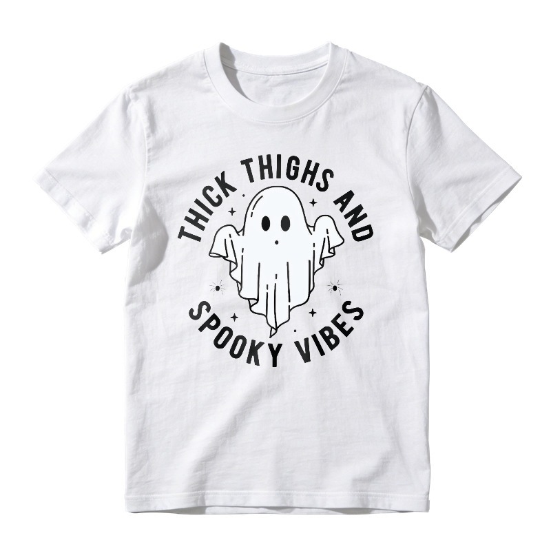Thick Thighs And Spooky Vibes Ghost, Unisex Classic T-shirt