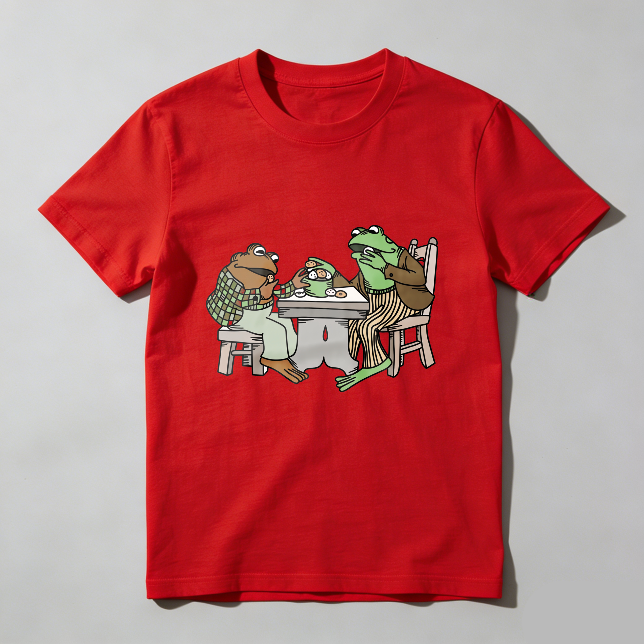 Wardrobecart Frogs Sitting At Table Eating Pizza Tshirt
