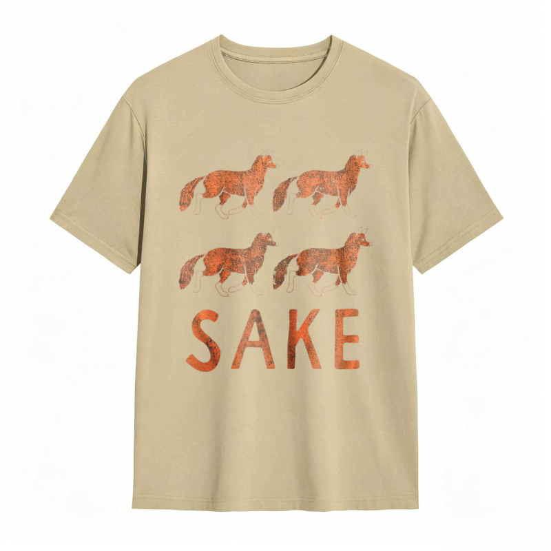 Four Fox Sake Funny Graphic Novelty Tee