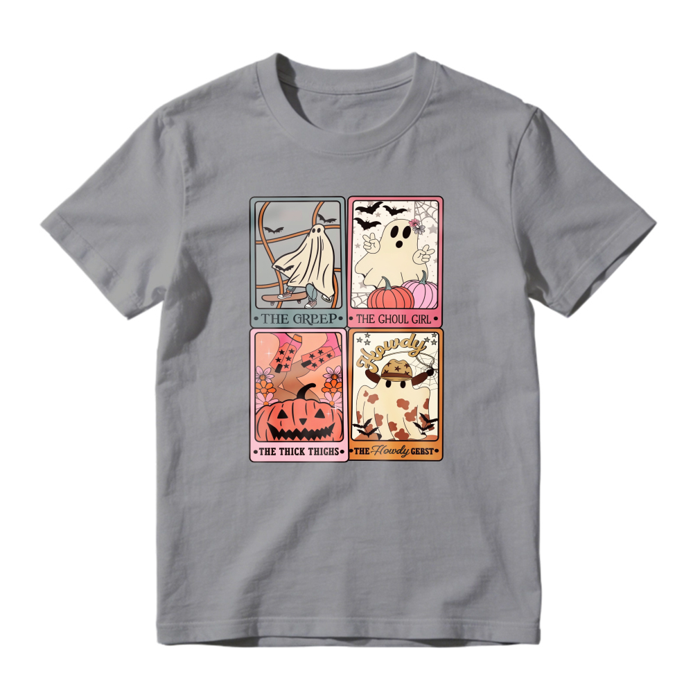 Halloween Tarot Card Ghost Pumpkin Spooky Cute Funny, Unisex Classic T-shirt