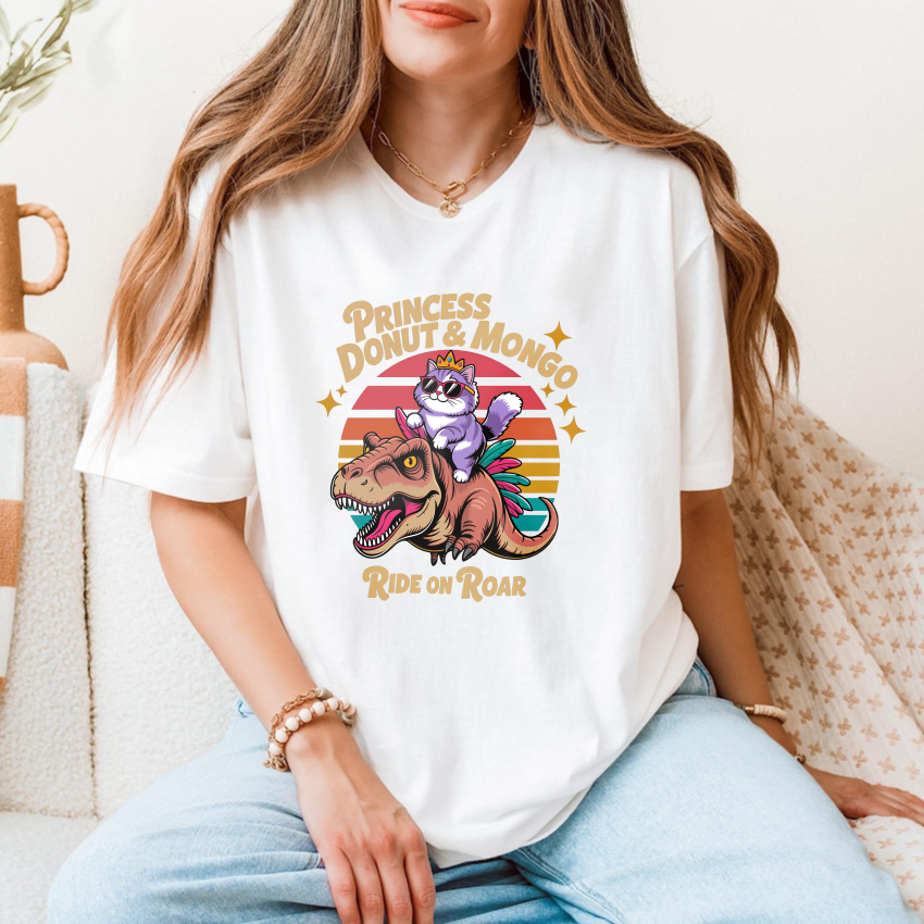 Wardrobecart Princess Donut And Mongo Ride On Roar Tshirt