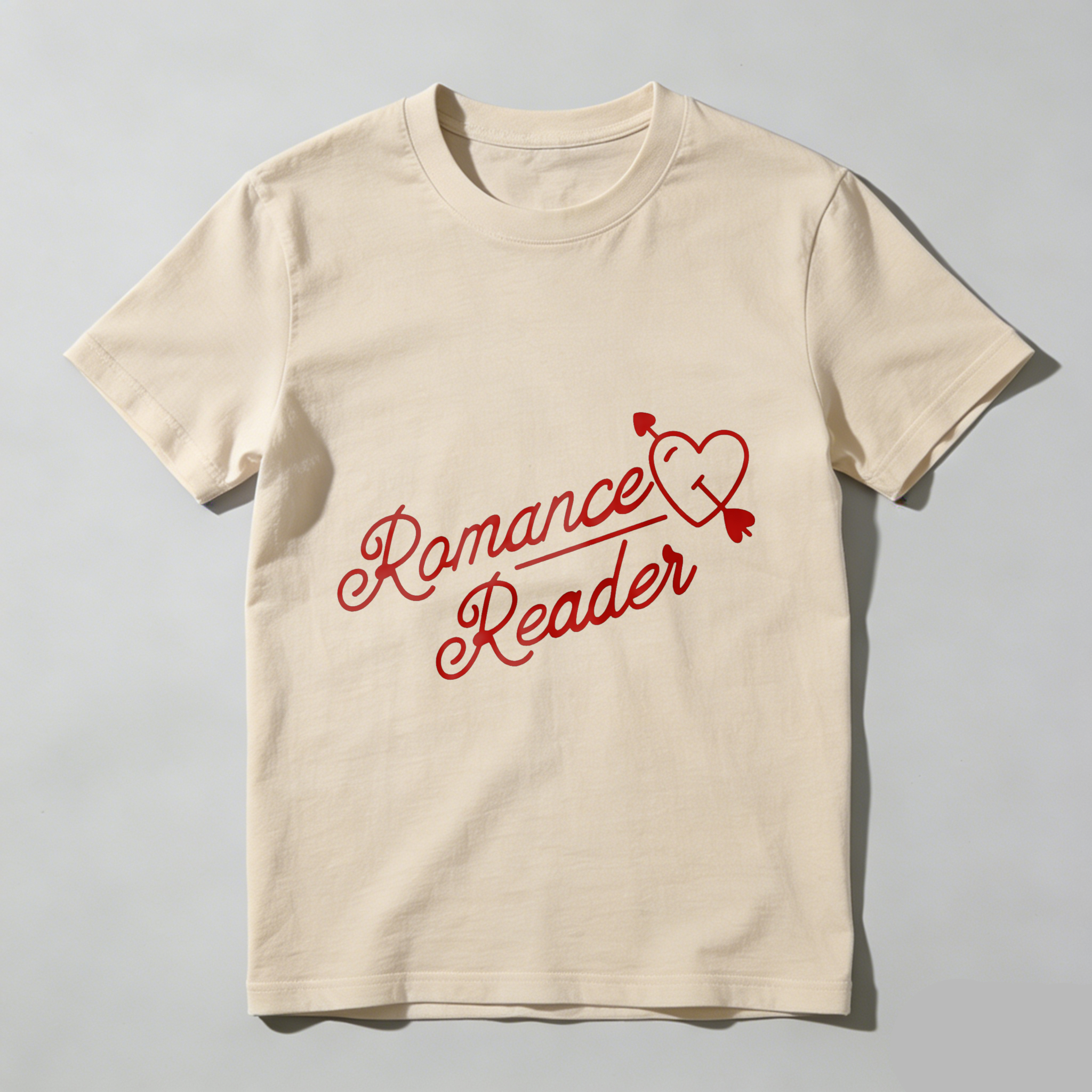 Wardrobecart Romance Reader Heart Arrow Design Tshirt