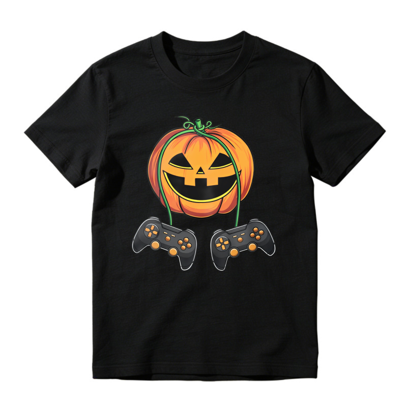 Halloween Pumpkin With Game Controllers, Unisex Classic T-shirt