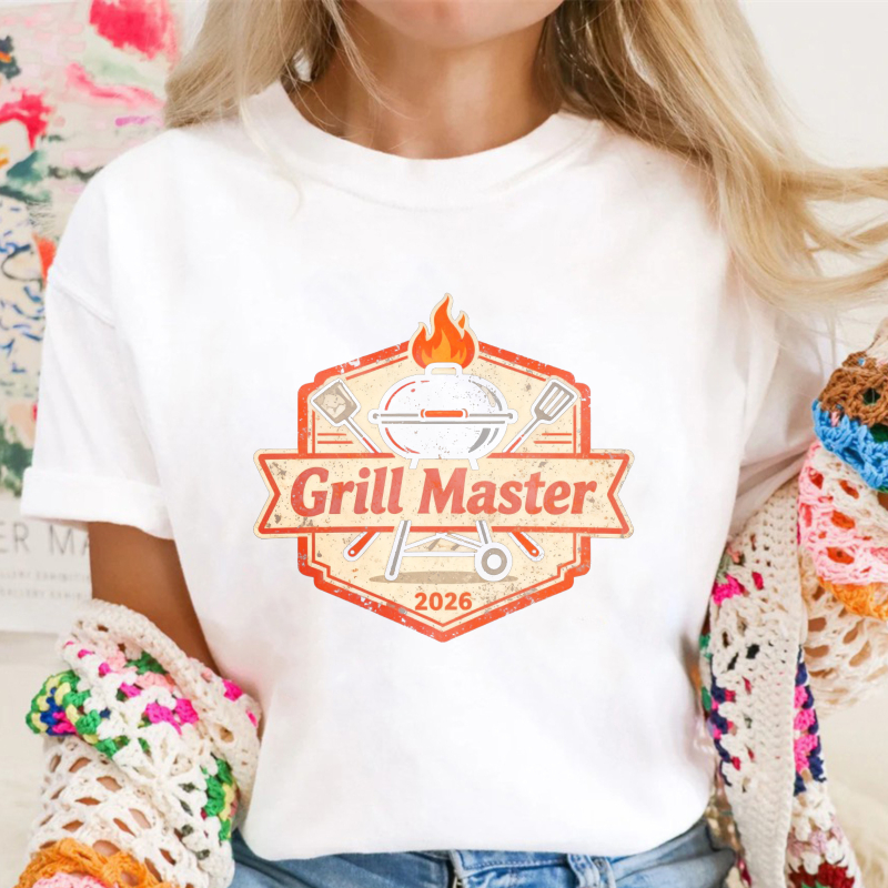 Grill Master 2026 Barbecue Flame Grill Spatula Vintage Badge Unisex Classic T-shirt