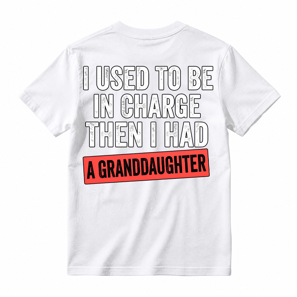 Grandpa Family Joke Contrast Text Casual Short Sleeve T-shirt