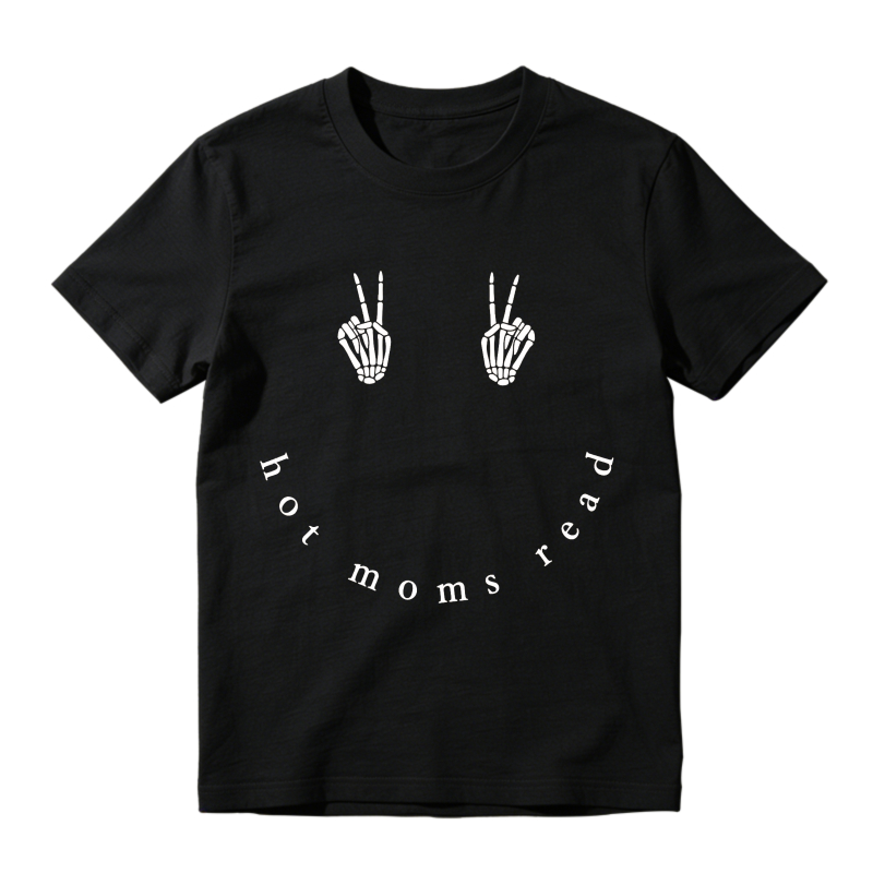Wardrobecart Peace Sign Hands Hot Moms Read Unisex Classic T-shirt