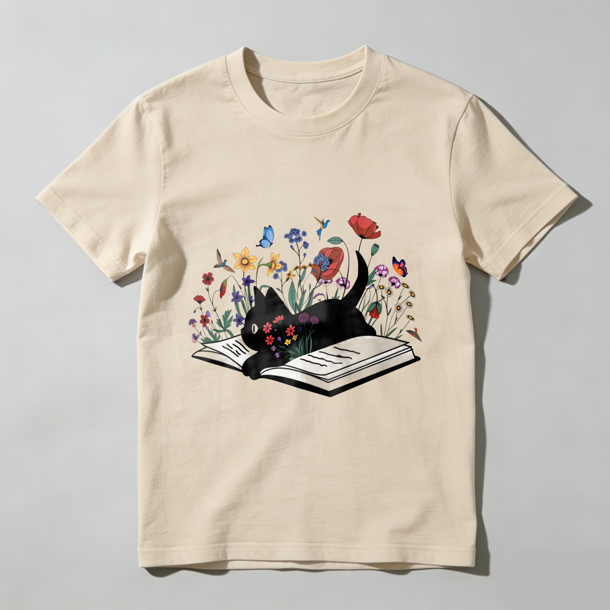 Wardrobecart Book With Flowers Blooming From Pages Tshirt