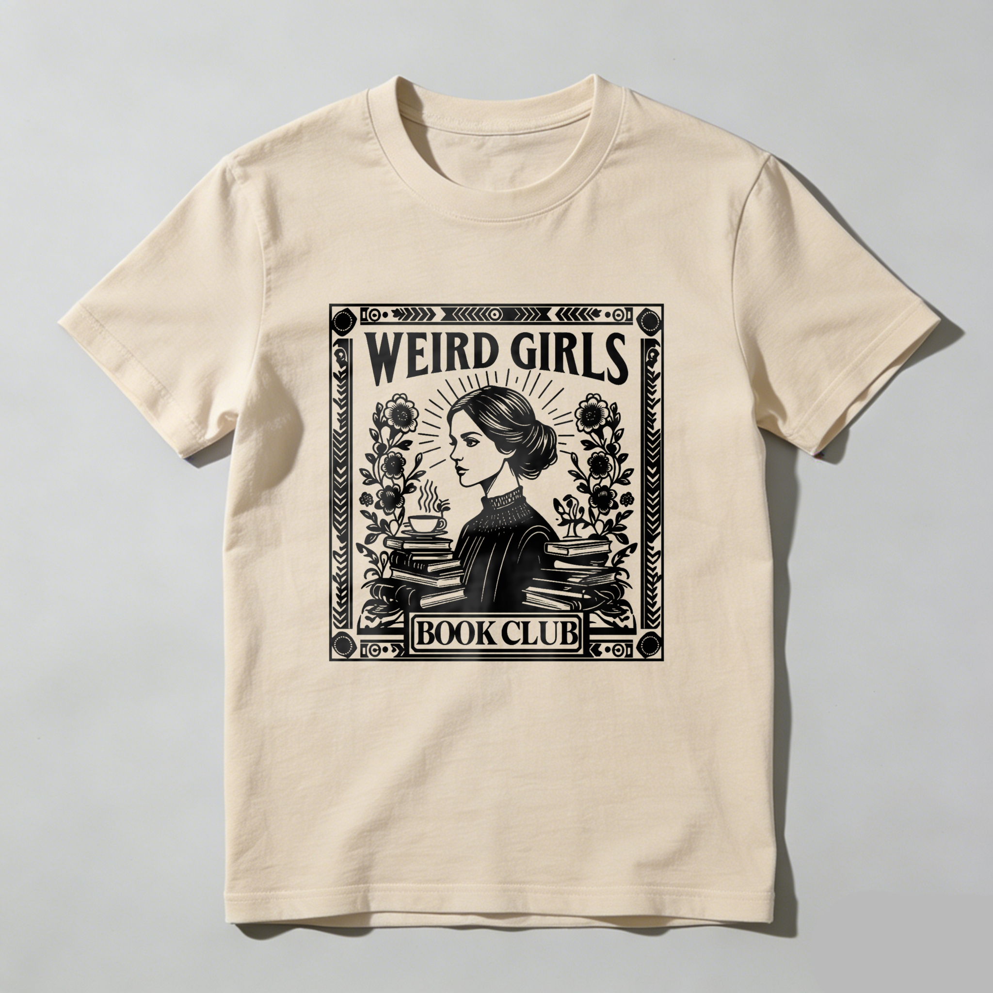 Wardrobecart Weird Girls Book Club Artwork Tshirt