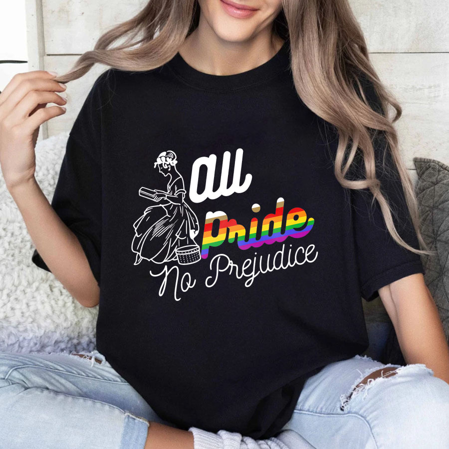 Wardrobecart All Pride No Prejudice Rainbow Design Tshirt