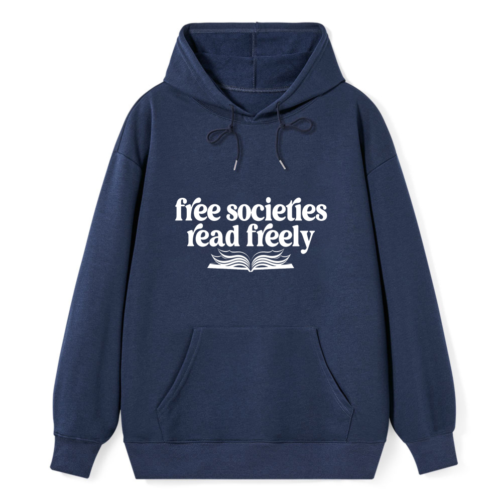 Wardrobecart Free Societies Read Freely Book Design Unisex Classic Hoodie