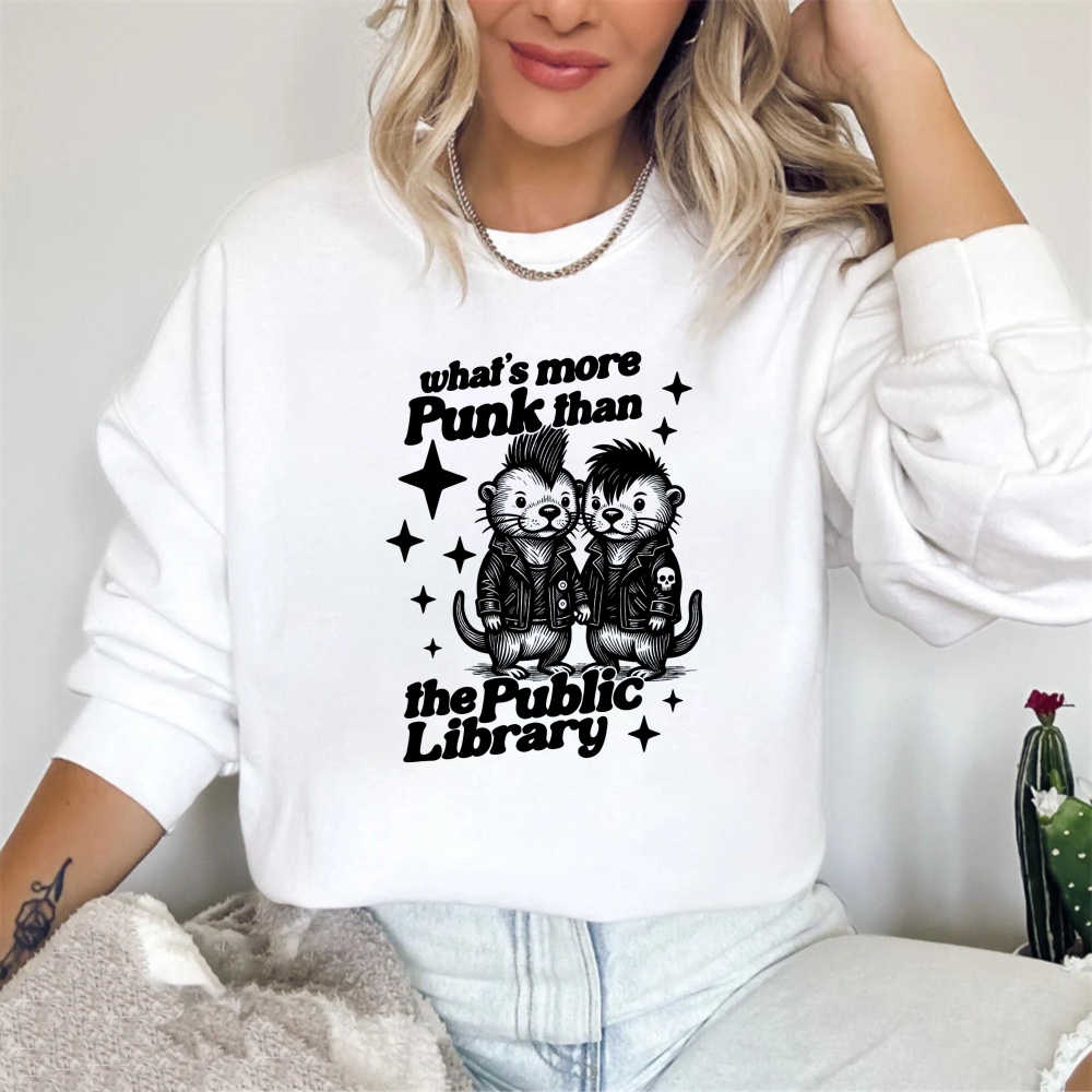 Wardrobecart What's More Punk Than The Public Library Cats Unisex Classic Sweatshirt