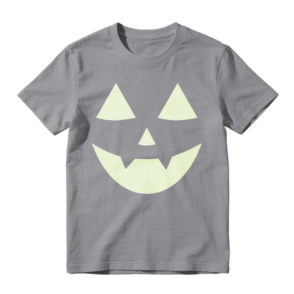 Glow In The Dark Jack O Lantern Pumpkin Face Halloween Graphic T-shirt