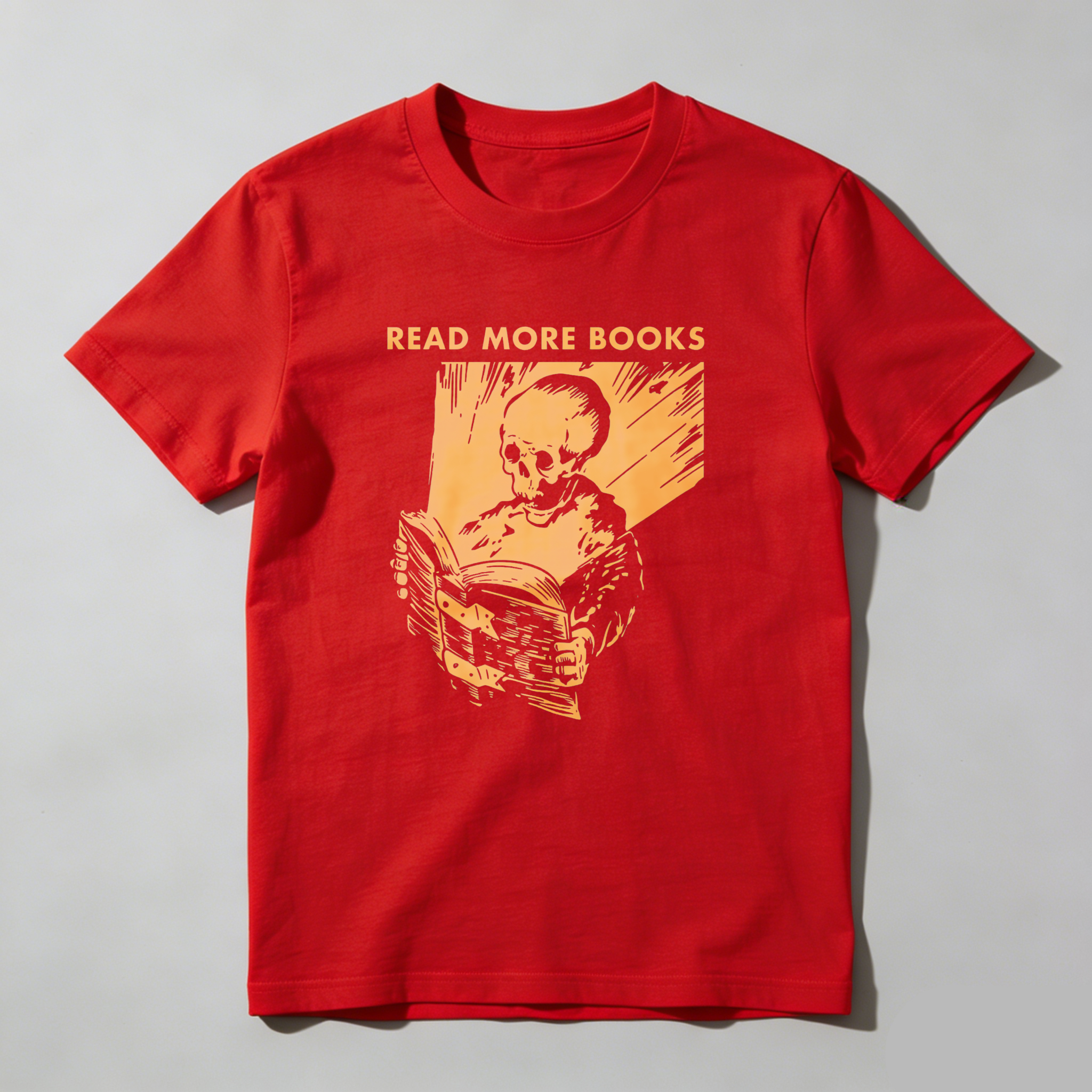 Wardrobecart Read More Books Skull Reading Book Tshirt