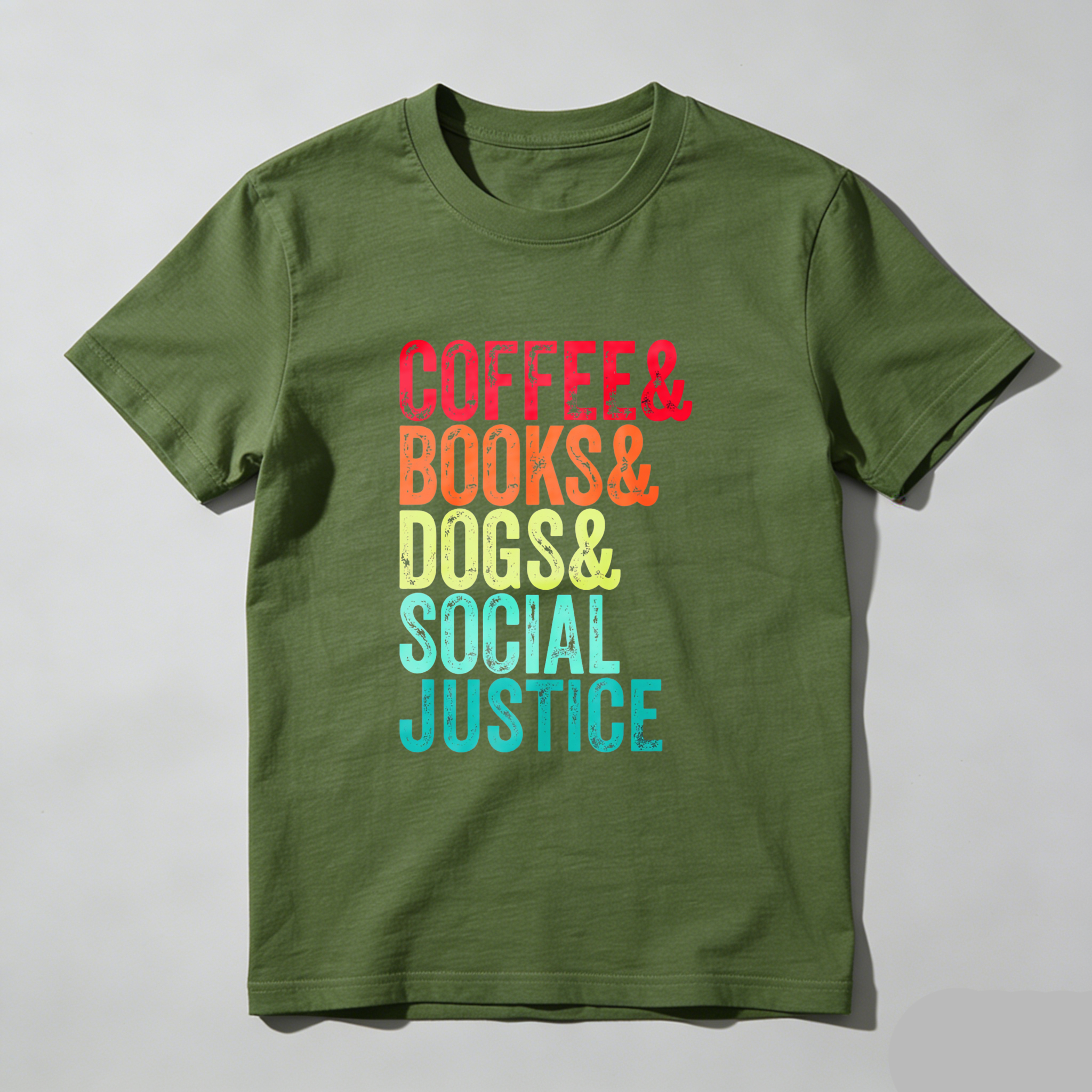 Wardrobecart Coffee Books Dogs Social Justice Tshirt