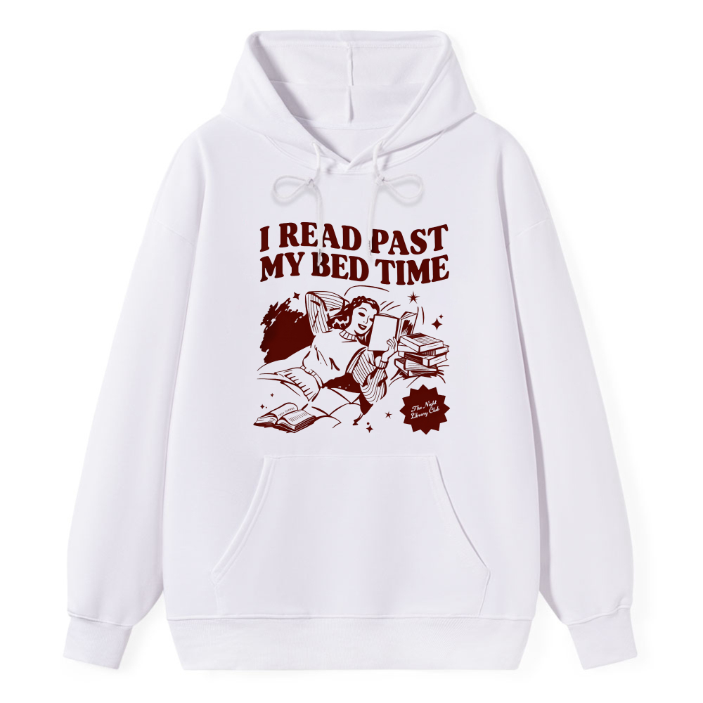 Wardrobecart Reading Past Bedtime With Books And Stars Unisex Classic Hoodie