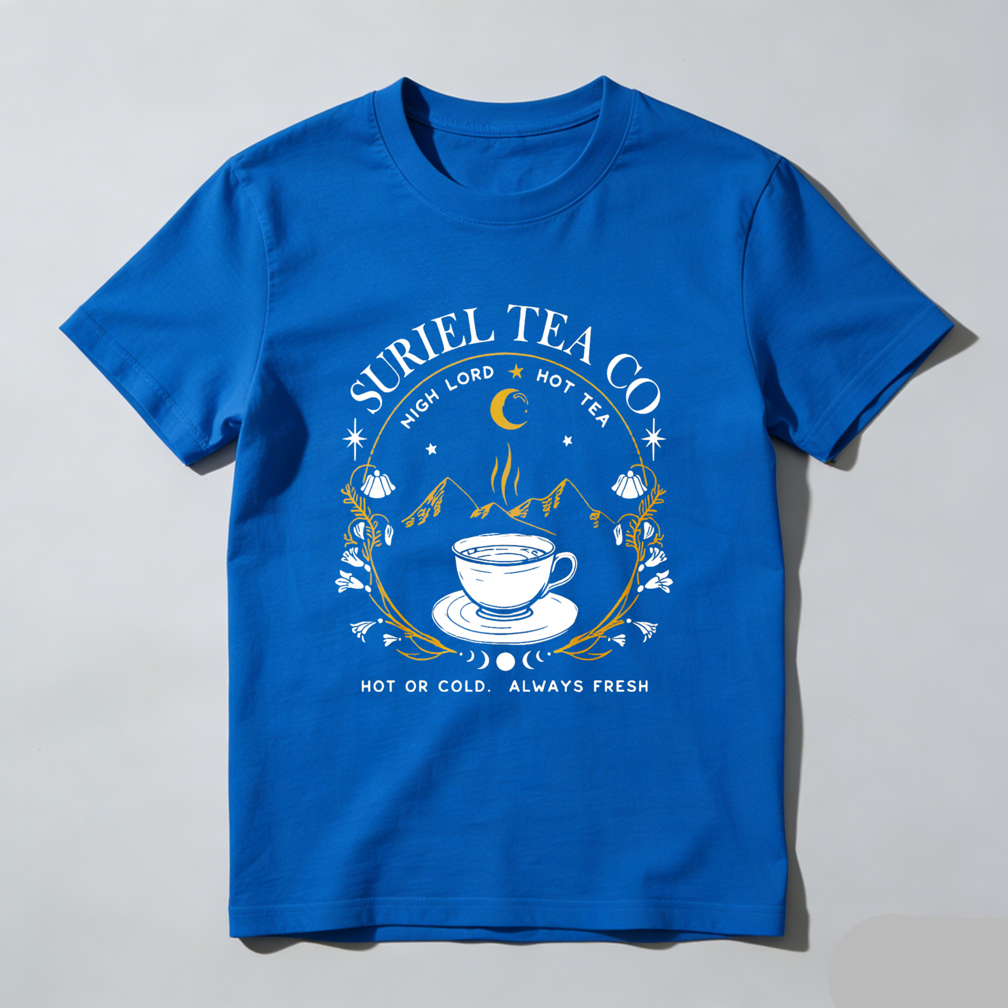 Wardrobecart Surriel Tea Co Moon Mountains Cup Stars Tshirt