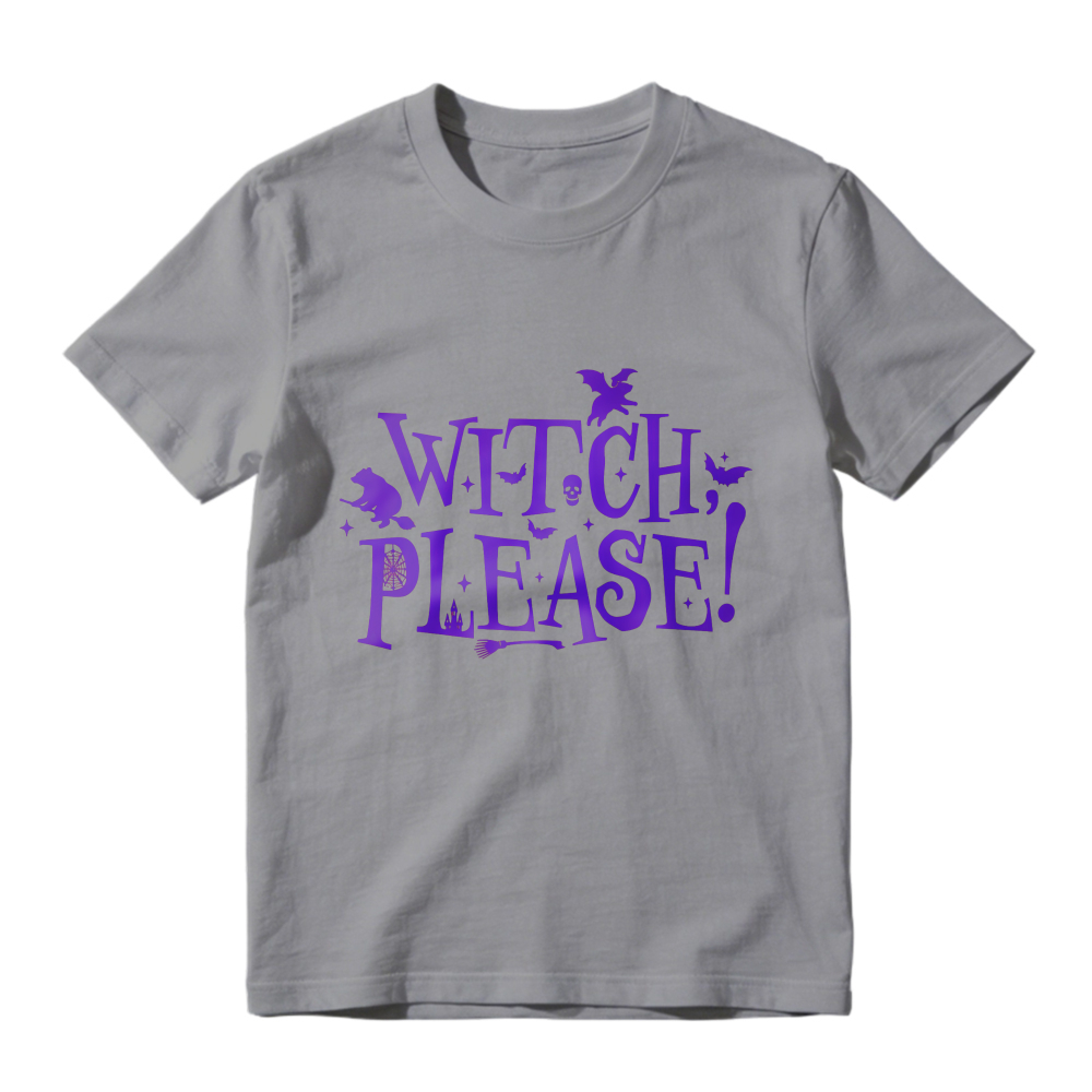 Witch Please Halloween Witch Bat Skull Graphic Unisex Classic T-shirt