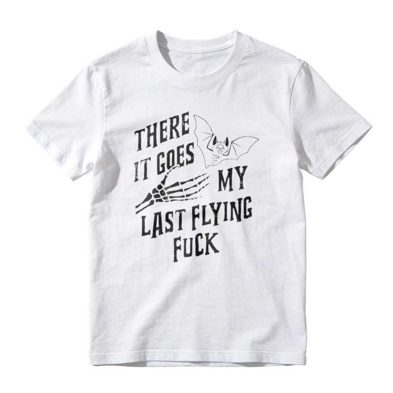 There It Goes My Last Flying Fuck Skeleton Bat Graphic T-shirt