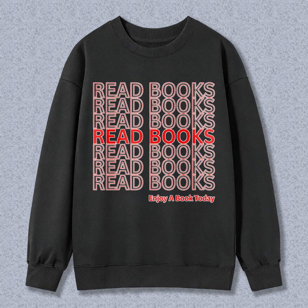 Wardrobecart Read Books Pattern Unisex Classic Sweatshirt