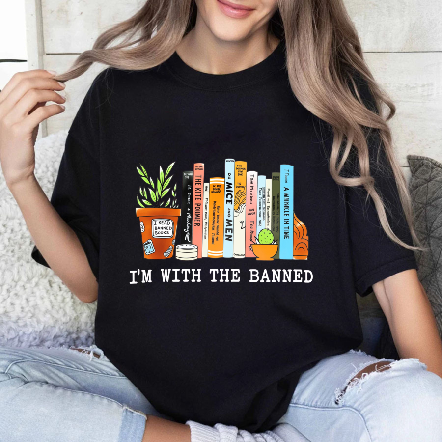 Wardrobecart I'm With The Banned Books Shelf Tshirt
