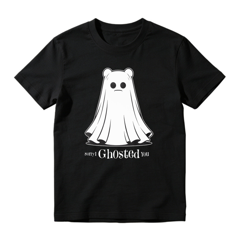 Sorry I Ghosted You Cute Bear Ghost Halloween Humor Unisex Classic T-shirt
