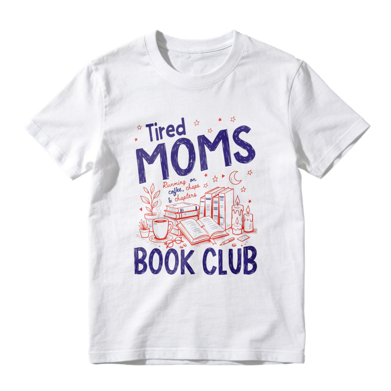 Wardrobecart Tired Moms Book Club With Books Coffee And Candles Unisex Classic T-shirt