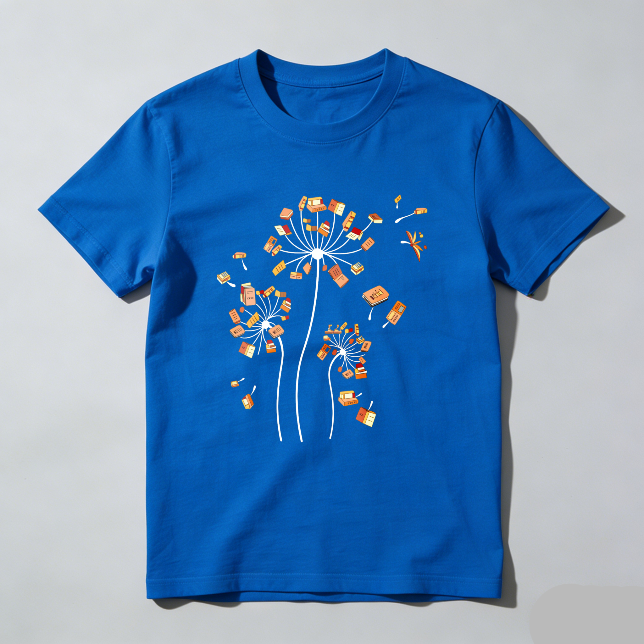 Wardrobecart Dandelion Seeds With Book And Sneaker Tshirt