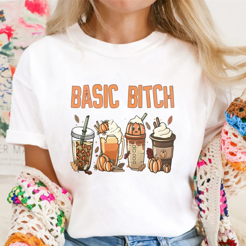 Autumn Pumpkin Spice Drinks Illustration, Unisex Classic T-shirt