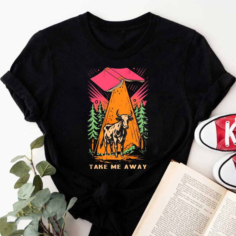 Wardrobecart Mountain Bull Forest Sunset Adventure Take Me Away Tshirt